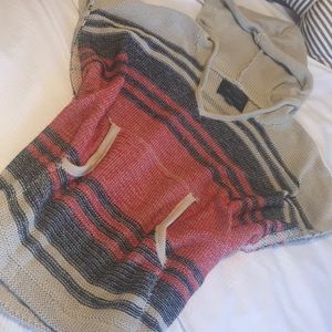 Paper Crane Poncho Style Sweater